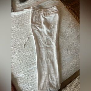 Women’s White Casual Pants linen